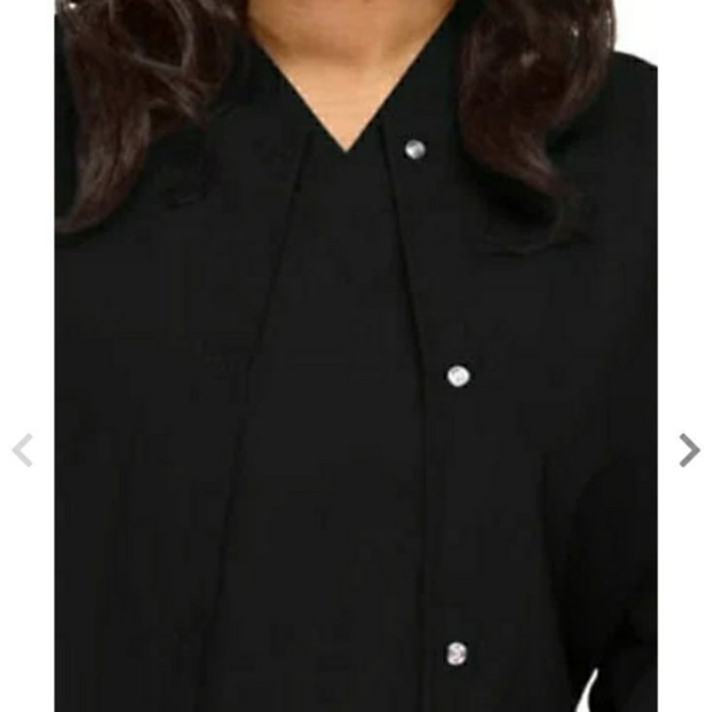 Allheart women's scrub jacket small black